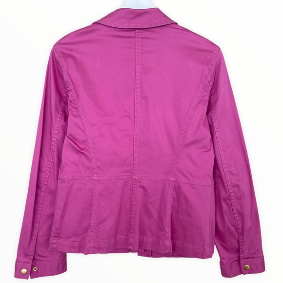 Jones New York Barbie Core Pretty in Pink Snap Button Closure “Shacket” Sz Small - Picture 3 of 5